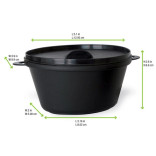 Small Black Reusable Casserole Dish with Lid 12oz L:5in W:4in H:3in - 6 pcs