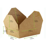 Mini Kraft Meal Box 8oz L:4.75in W:3.8in H:1.4in - 50 pcs