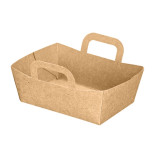 Mini Kraft Basket 2oz L:3.75in W:2.75in H:1.4in - 100 pcs