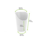 White Wrap Cup 8oz D:3in H:4.7in - 50 pcs
