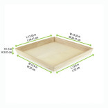 NOAH31 Heavy Duty Wooden Tray Top:L:13.75in W:13.75in Bottom:L:12.6in W:12.6in H:1.5in - 1 pcs