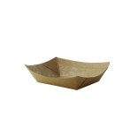 Multi Use Small Kraft Paper Boat 0.25lbs 3oz L:4.5in W:3.2in H:1.1in - 250 pcs