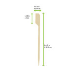 TEPPO GUSHI Bamboo Paddle Picks L:7in - 100 pcs