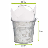Mini Reusable Metal Bucket 7oz D:3in H:3in - 24 pcs