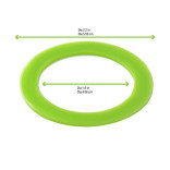 Lime Green Reusable Silicone Rings for 210BOKA100 & 210BOKA150 & 210BOKA200 D:2.2in - 24 pcs
