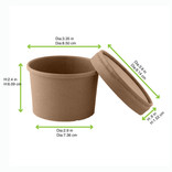 Brown Kraft Soup Cup with Kraft Lid Included