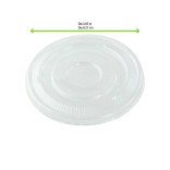 Clear PET Flat Lid for 210POC181N & 210POB181 & 210POC320N & 210GPU12 D:3.54 H:0.3in - 100 pcs