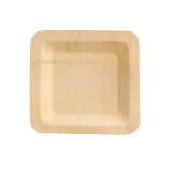 Bamboo Veneer Square Plate L:10in W:10in H:0.55in - 25 pcs Bamboo Veneer Square Plate L:10in W:10in H:0.55in - 25 pcs
