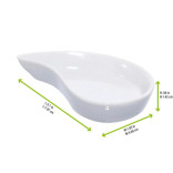 YIN Mini Porcelain Dish 0.5oz L:3in H:0.5in - 4 pcs