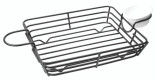 Square Basket with Integrated Reusable Ramekin Holders L:12.2in W:7.1in H:1.6in - 1 pcs