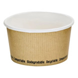 Compostable Soup Cup 12oz D:4.5H:2.5in - 25 pcs