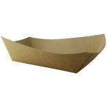 Multi Use Large Kraft Paper Boat 4.5lbs 40oz L:9.5in W:7in H:2.1in - 250 pcs