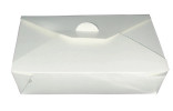 White Meal Box 50oz Base:L:7.75in W:5.5in H:2in Top:L:8.5in W:6.3in H:2in - 25 pcs