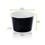 Black Paper Cup 4.5oz D:3.15in H:1.8in - 50 pcs