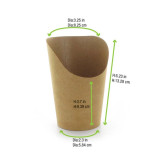 Kraft Wrap Cup 12oz H:5.3 D:3in - 50 pcs