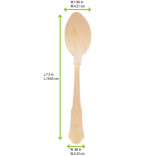 Unwrapped Elegant Wooden Spoon L:7.5in - 100 pcs