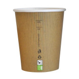Compostable Paper Cup Single Wall 8oz D:3.1in x H:3.6in - 50 pcs