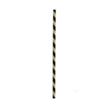 Durable Black and Kraft Paper Straws - Unwrapped D:0.2in L:7.75in - 500 pcs