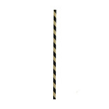 Durable Black and Kraft Paper Straws - Wrapped D:0.2in L:7.75in - 500 pcs