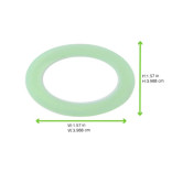 Light Green Colored Reusable Silicone Rings for Boka Jars L:1.57in W:1.57in H:0.08in - 24 pcs