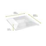 CLEAR LID FOR QUADRA PLATE REF # 210AQ2424 L:9.6in W:9.6in H:1.5in - 10 pcs