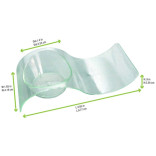 GIZMO Green Transparent Wave Dish 0.25oz L:3.7in W:1.6in H:0.9in - 50 pcs