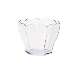 DEVA Flower Shaped Transparent Cup 2oz D:2in H:1.75in - 12 pcs