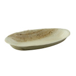 Medium Egg Shaped Palm Leaf Plate 9oz L:7.5in W:4.7in H:0.8in - 10 pcs