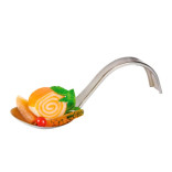 SORINO STYLISH SILVER CURVED HANDLE APPETIZER SPOON L:5.1in W:1.4in H:1.4in - 200 pcs