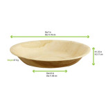 Palm Leaf Bowl / Plate 16oz D:7in H:1in - 25 pcs