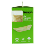 WOODSY Wooden Boat 3.5oz L:5.1in W:3.1in H:0.86in - 20 pcs