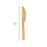 210CVBA162 - Bamboo Knife L:6.3in - 10 pcs