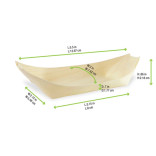 Medium Wooden Boats 3.5oz L:5in W:3in H:1.3in - 100 pcs
