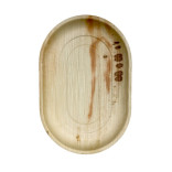 Oval Palm Leaf Plate L:16.5in W:10.2in H:1in - 10 pcs