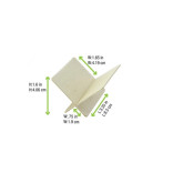 Taco Holder L:3.39inin W:2.48in H:1.6in - 50 pcs