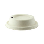 Brown sugarcane coffee lid for 10oz / 12oz / 16oz / 20oz (No added PFAs) D:3.54in - 100 pcs