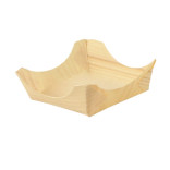 PIN UP Wooden Square Plate 4oz - L:3.7in W:3.7in H:1.5in - 100 pcs