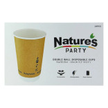Double Wall Kraft Compostable Paper Cup 12oz D:3.5in H:4.3in - 24 pcs