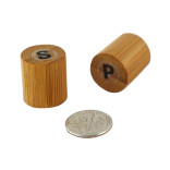 Bamboo Mini Reusable Salt & Pepper Set (Prefilled) 3.5oz D:0.7in H:0.75in - 100 pcs