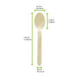 Unwrapped Wooden Spoon L:6.2in - 100 pcs