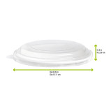 Clear PET Plastic Lid for 210PC range D:5.9in - 45 pcs