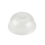 Clear Compostable Dome Lid with Round Hole for 210GPLA360 & 210GPLA450 & 210GPLA560 & 210GPLA670 D:3.78in - 50 pcs