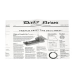 Greaseproof White Paper with Newspaper Design L:13.8in W:10.6in - 500 pcs