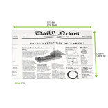 Greaseproof White Paper with Newspaper Design L:13.8in W:10.6in - 500 pcs