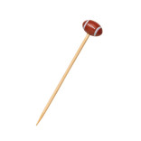 Bamboo Football Skewers L:4.7in - 100 pcs