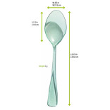 Mini Green Transparent Spoon L:3.7in - 250 pcs