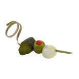 Bamboo Top Twisted Skewers L:3.5in - 25 pcs