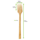 BAMBI Bamboo Fork L:6.3in - 8 pcs