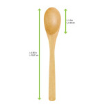 BAMBI Bamboo Spoon L:6.3in - 8 pcs