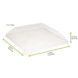 Clear PET Lid for 210SAMBQ1313 L:5.11in W:5.11in H:0.78in - 100 pcs